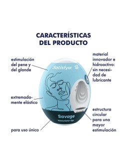 Set 3 Huevos Masturbadores Modelo Savage 2