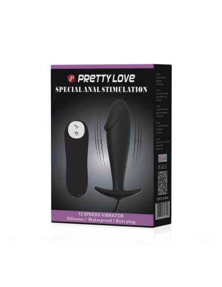 Plug Anal Negro con Mando