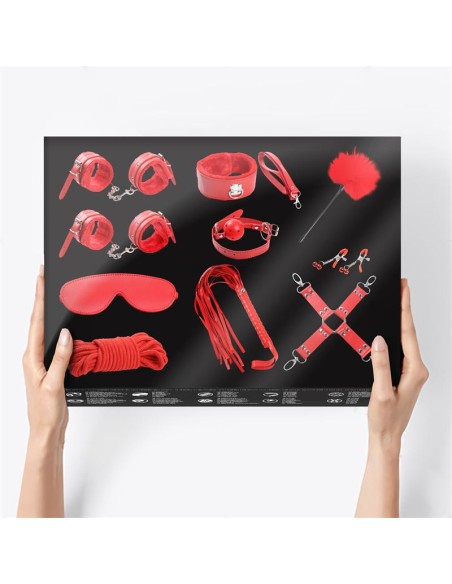 Set de Bondage 10 Piezas Rojo