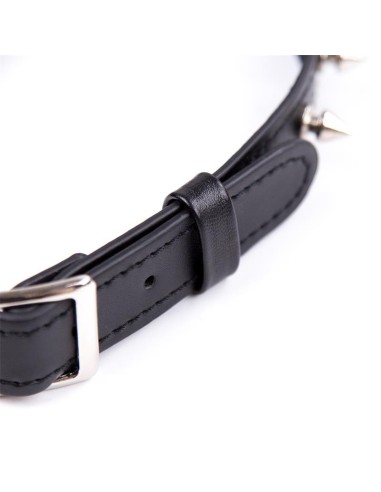 Collar con Pinchos Ajustable 43 cm Negro