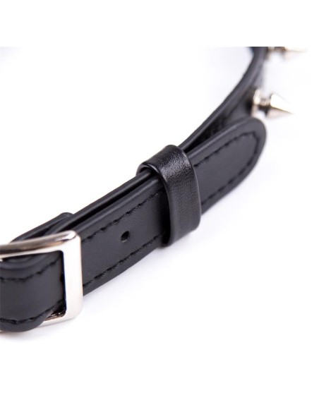 Collar con Pinchos Ajustable 43 cm Negro