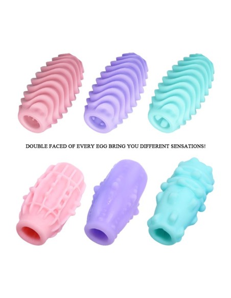 Pack 15 Huevos Masturbadores Doble Texturizado