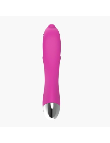 Vibrador Dolphin 6 Funciones USB Rosa