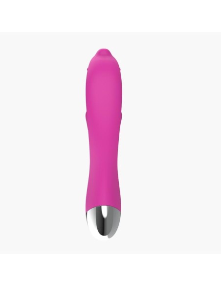 Vibrador Dolphin 6 Funciones USB Rosa