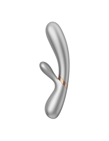 Hot Lover Vibrador Efecto Calor con APP Plata y Champagne