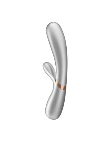 Hot Lover Vibrador Efecto Calor con APP Plata y Champagne