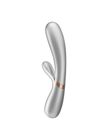 Hot Lover Vibrador Efecto Calor con APP Plata y Champagne