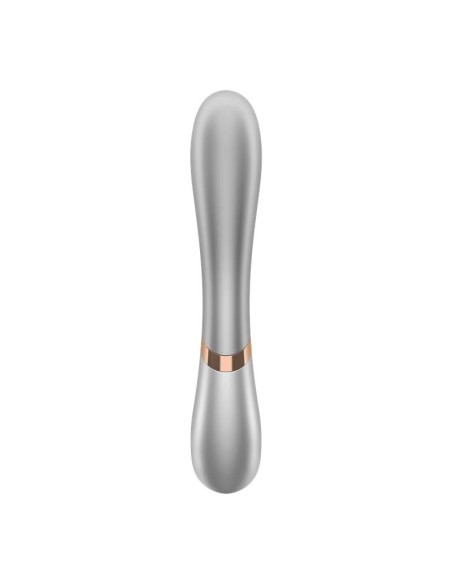 Hot Lover Vibrador Efecto Calor con APP Plata y Champagne
