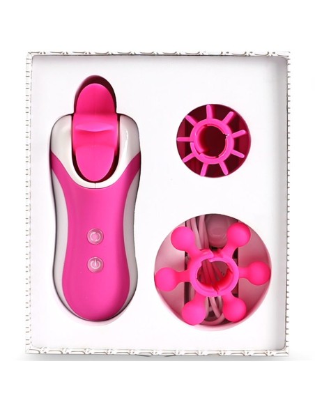 Clitella Estimulador Sexo Oral con Accesorios Rosa