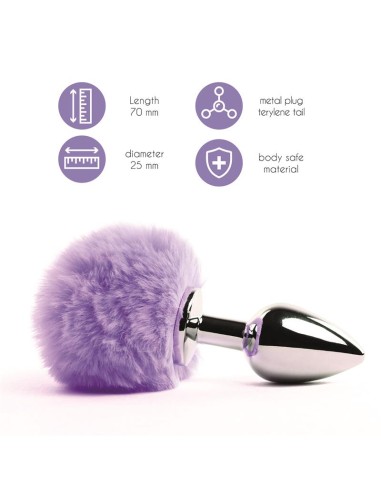 Bunny Tail Plug Anal con Cola Purpura