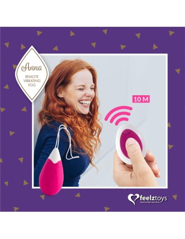 Anna Huevo Vibrador con Control Remoto USB Deep Pink