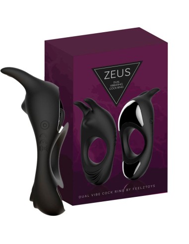 Zeus Anillo Vibrador para el Pene Doble