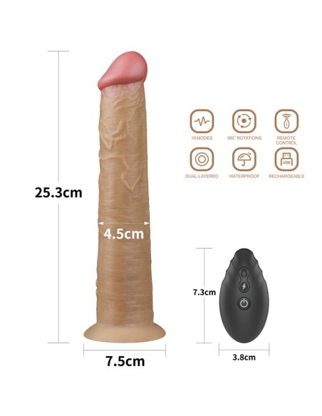 Vibrador Realista con Rotacion Doble Capa 10