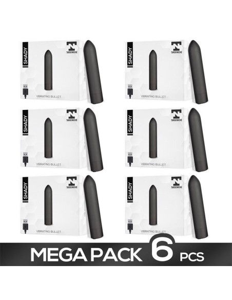 Pack de 6 Shady Bala Vibradora Recargable USB Impermeable
