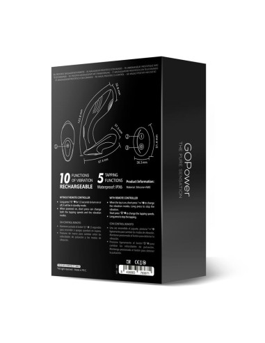 Ceres Masajeador Prostatico Vibracion y Pulsacion Tapping Control Remoto