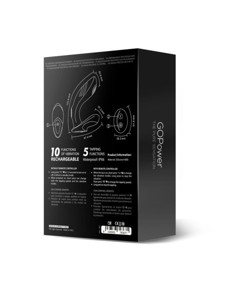 Ceres Masajeador Prostatico Vibracion y Pulsacion Tapping Control Remoto