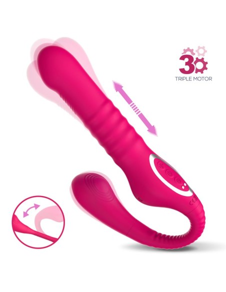 No TwentyThree Vibrador Doble con Pulsacion y Thrusting Flexible 180º