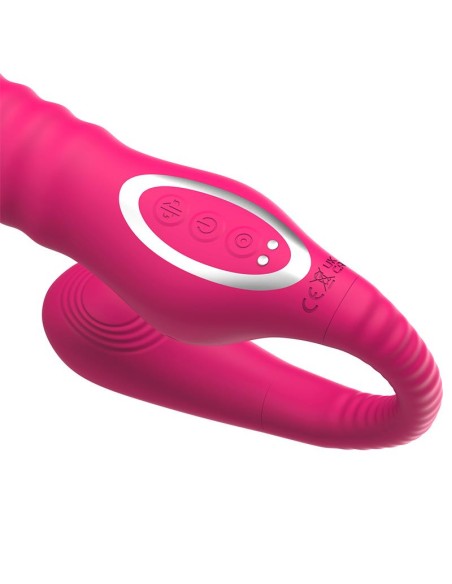 No TwentyThree Vibrador Doble con Pulsacion y Thrusting Flexible 180º