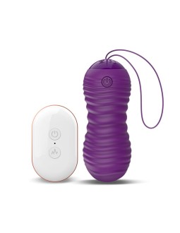 Orio Huevo Vibrador y Movimiento Telescopico Up and Down Control Remoto Purpura 2