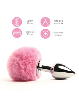 Bunny Tail Plug Anal con Cola Rosa 2
