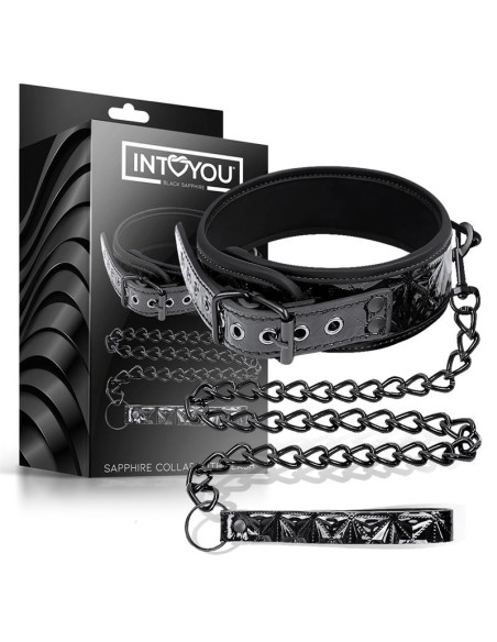 Collar con Correa Sapphire Cuero Vegano