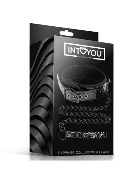 Collar con Correa Sapphire Cuero Vegano