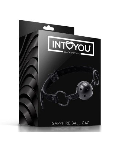 Mordaza de Bola Transpirable Sapphire Cuero Vegano