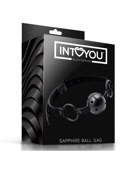Mordaza de Bola Transpirable Sapphire Cuero Vegano