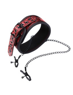 Collar con Pinzas para los Pezones Diamond Cuerpo Vegano 2