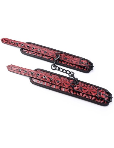 Esposas para Tobillos Acolchadas Ajustable Diamond Cuero Vegano