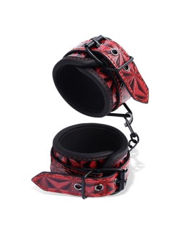 Esposas de Muneca Acolchadas Ajustable Diamond Cuero Vegano 2