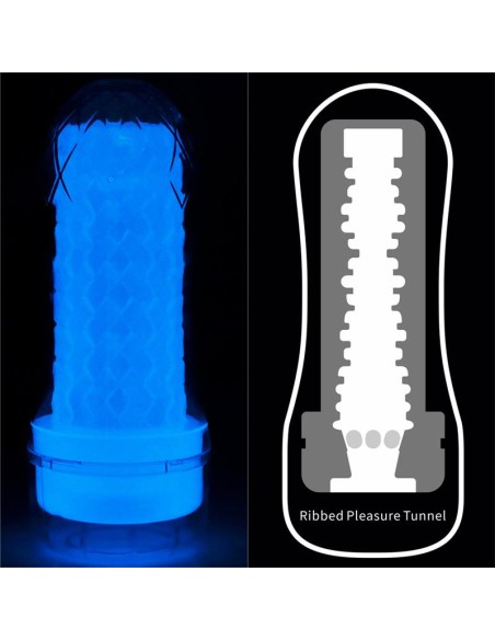 Masturbador Masculino Lumino Luz Azul