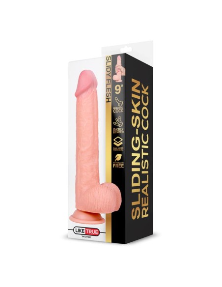 Slidy Dildo Realista Dual Layer Retractil y Orientable 9