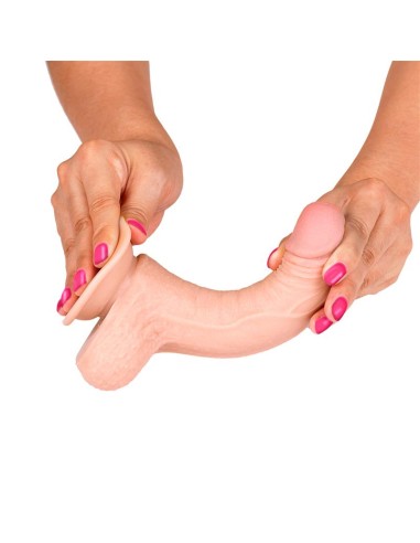 Slidy Dildo Realista Dual Layer Retractil y Orientable 7