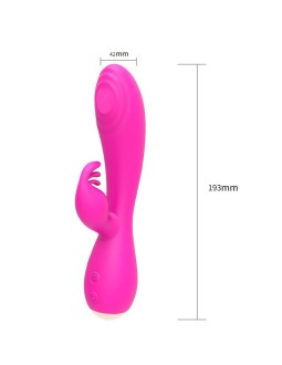 Conejito Vibrador Magic Stick con Pulsacion Fucsia 2