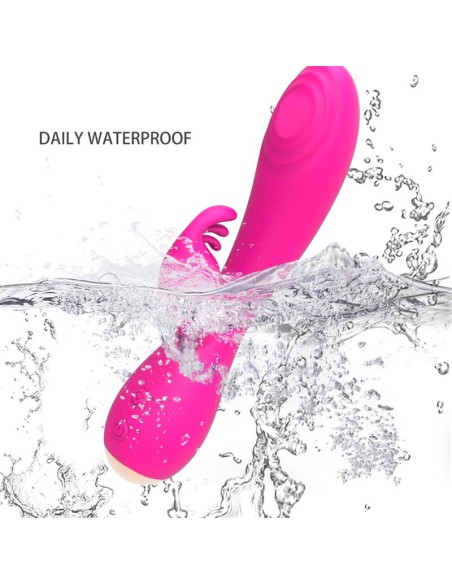 Conejito Vibrador Magic Stick con Pulsacion Fucsia