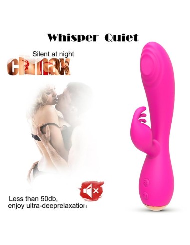Conejito Vibrador Magic Stick con Pulsacion Fucsia