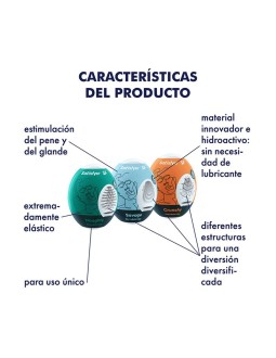 Set 3 Huevos Masturbadores Naughty Savage y Crunch 2