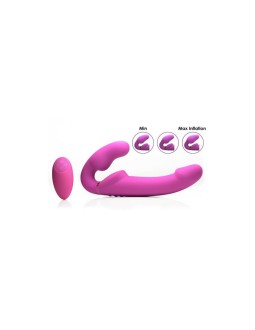 Inflatable Vibrador Doble Funcion Inflable Control Remoto Rosa 2