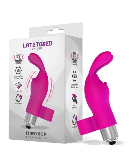 Fingyhop Bala Vibradora con Conejito Silicona Rosa