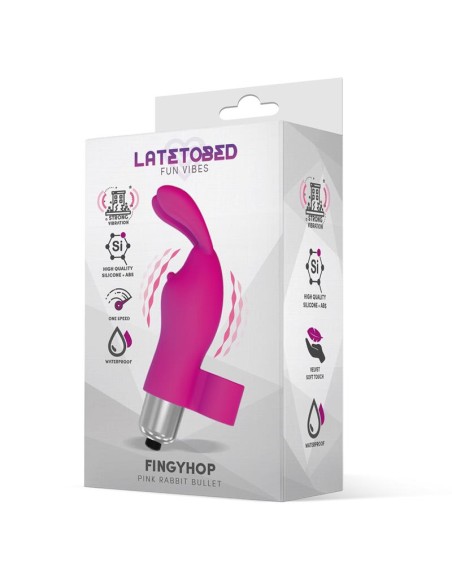 Fingyhop Bala Vibradora con Conejito Silicona Rosa