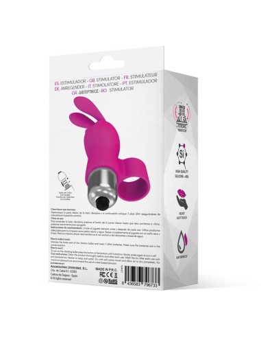 Fingyhop Bala Vibradora con Conejito Silicona Rosa