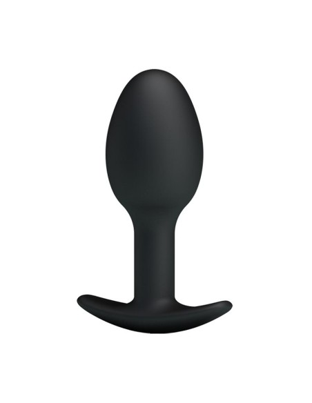Plug Anal Silicona Negro con Bola