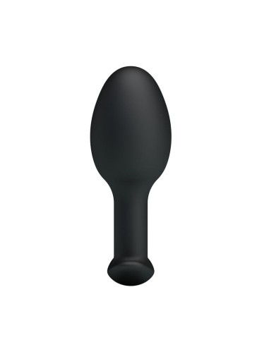 Plug Anal Silicona Negro con Bola