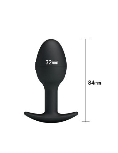 Plug Anal Silicona Negro con Bola