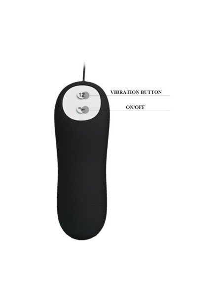 Plug Anal Negro Forma Ancla con Control Remoto