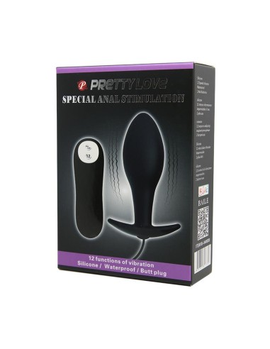 Plug Anal Negro Forma Ancla con Control Remoto