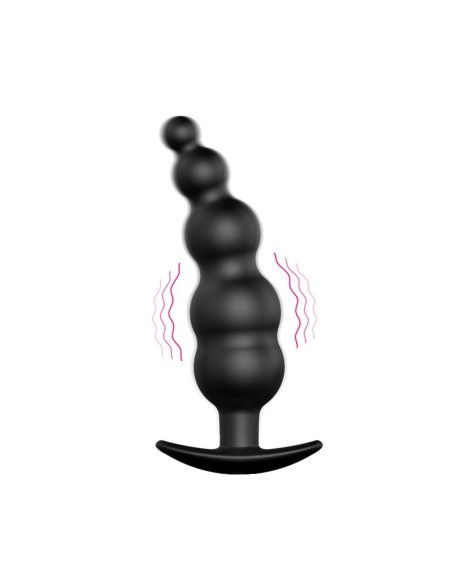Vibrador Anal Burbujas Negro con Control Remo cl70