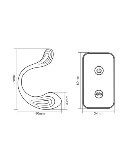 Nami Huevo Vibrador con Contol Remoto Silicona Liquida Unibody