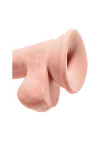 3D Dildo Triple Densidad con Testiculos Plus 65 Natural